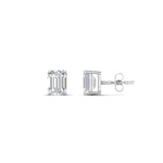 Load image into Gallery viewer, 1/2 To 5 Ctw Emerald Cut Basket Lab Diamond Stud Earring 14K Gold
