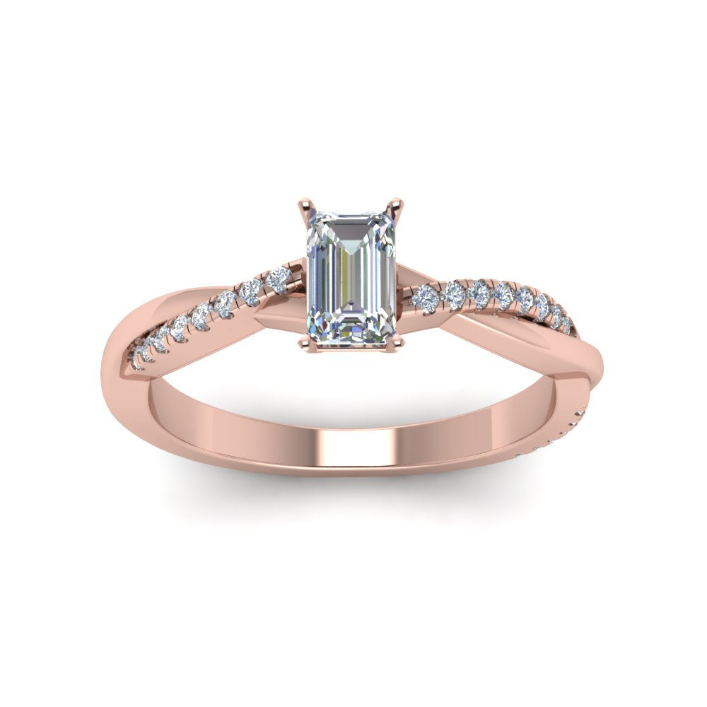 Infinity Style Lab Diamond Engagement Ring 14K Gold