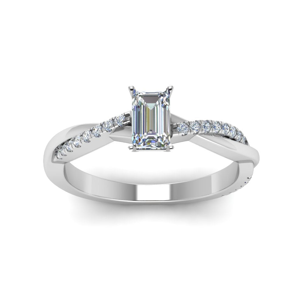 Infinity Style Lab Diamond Engagement Ring 14K Gold