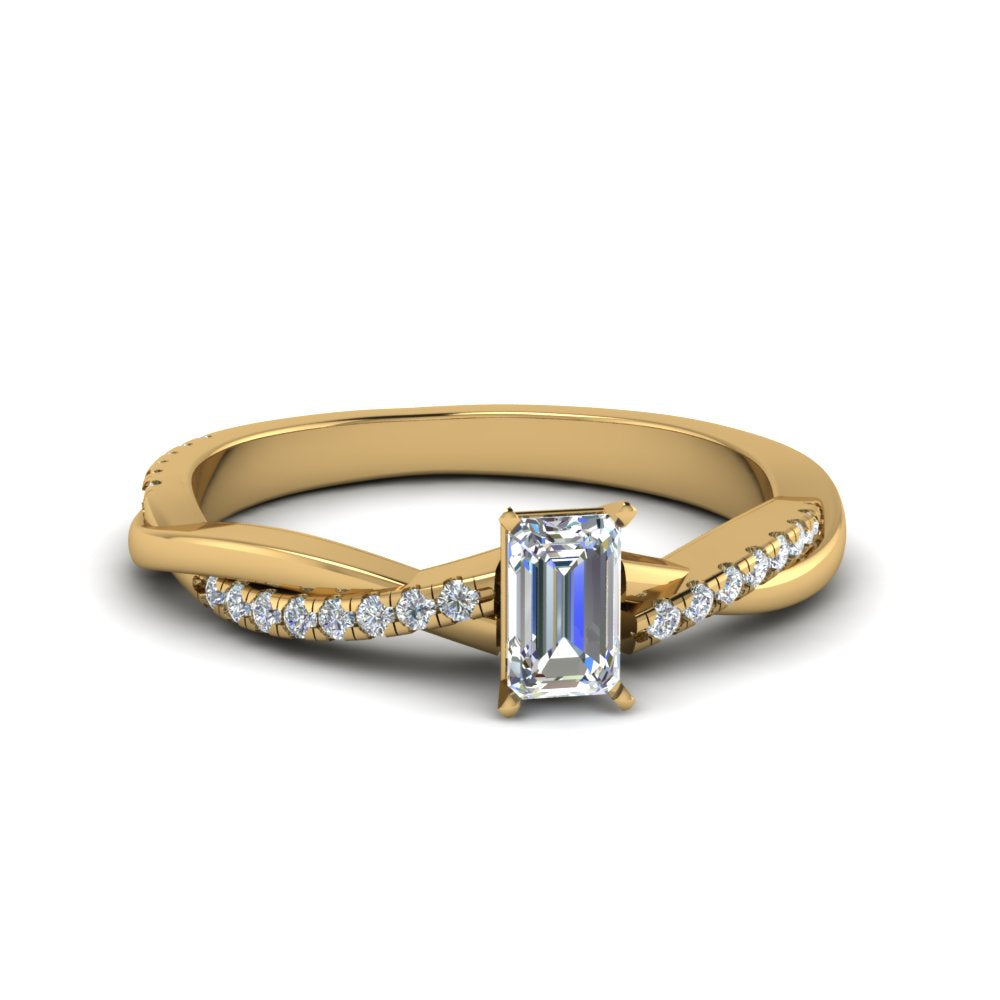 Infinity Style Lab Diamond Engagement Ring 14K Gold