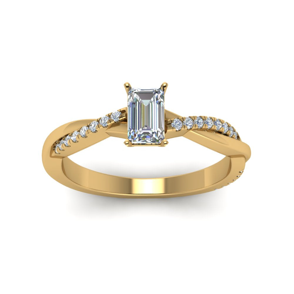 Infinity Style Lab Diamond Engagement Ring 14K Gold