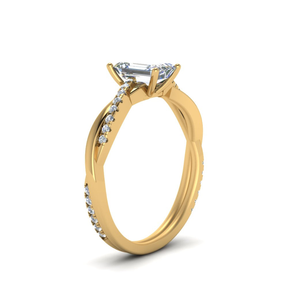 Infinity Style Lab Diamond Engagement Ring 14K Gold