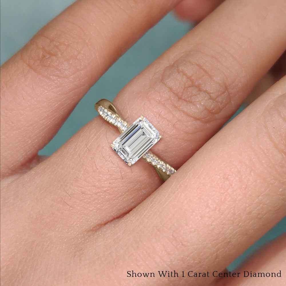 Infinity Style Lab Diamond Engagement Ring 14K Gold