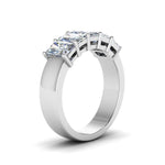 Load image into Gallery viewer, 0.50 To 5 Ct Radiant Cut Lab Diamond Five Stone Wedding Band 14k Gold
