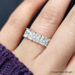 Load image into Gallery viewer, 0.50 To 5 Ct Radiant Cut Lab Diamond Five Stone Wedding Band 14k Gold
