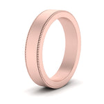 Load image into Gallery viewer, Flat Milgrain Stackable Mens Wedding Band In 14K Rose Gold | Cuts &amp; Carat
