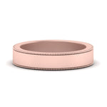 Load image into Gallery viewer, Flat Milgrain Stackable Mens Wedding Band In 14K Rose Gold | Cuts &amp; Carat
