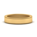 Load image into Gallery viewer, Flat Milgrain Stackable Mens Wedding Band In 14K Yellow Gold | Cuts &amp; Carat
