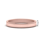 Load image into Gallery viewer, Flat Milgrain Stackable Mens Wedding Band In 14K Rose Gold | Cuts &amp; Carat
