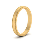 Load image into Gallery viewer, Flat Milgrain Stackable Mens Wedding Band In 14K Yellow Gold | Cuts &amp; Carat
