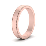 Load image into Gallery viewer, Flat Milgrain Stackable Mens Wedding Band In 14K Rose Gold | Cuts &amp; Carat
