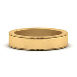 Load image into Gallery viewer, Flat Milgrain Stackable Mens Wedding Band In 14K Yellow Gold | Cuts &amp; Carat
