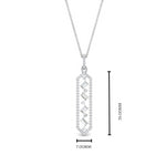 Load image into Gallery viewer, Round And Straight Baguette Cut Lab Diamond Floating Hexagon Pendant For Women 14K Gold
