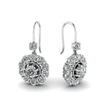 Load image into Gallery viewer, 0.75 Carat Lab Diamond Floral Diamond Dangle Earring For Women 14K Gold
