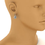 Load image into Gallery viewer, 0.75 Carat Lab Diamond Floral Dangle Earring For Women 14K Gold
