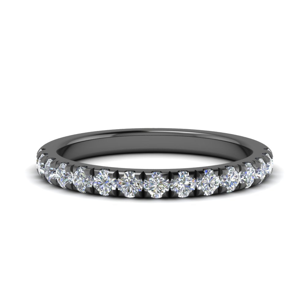 Half Eternity Scalloped Lab Diamond Ring 14K Gold