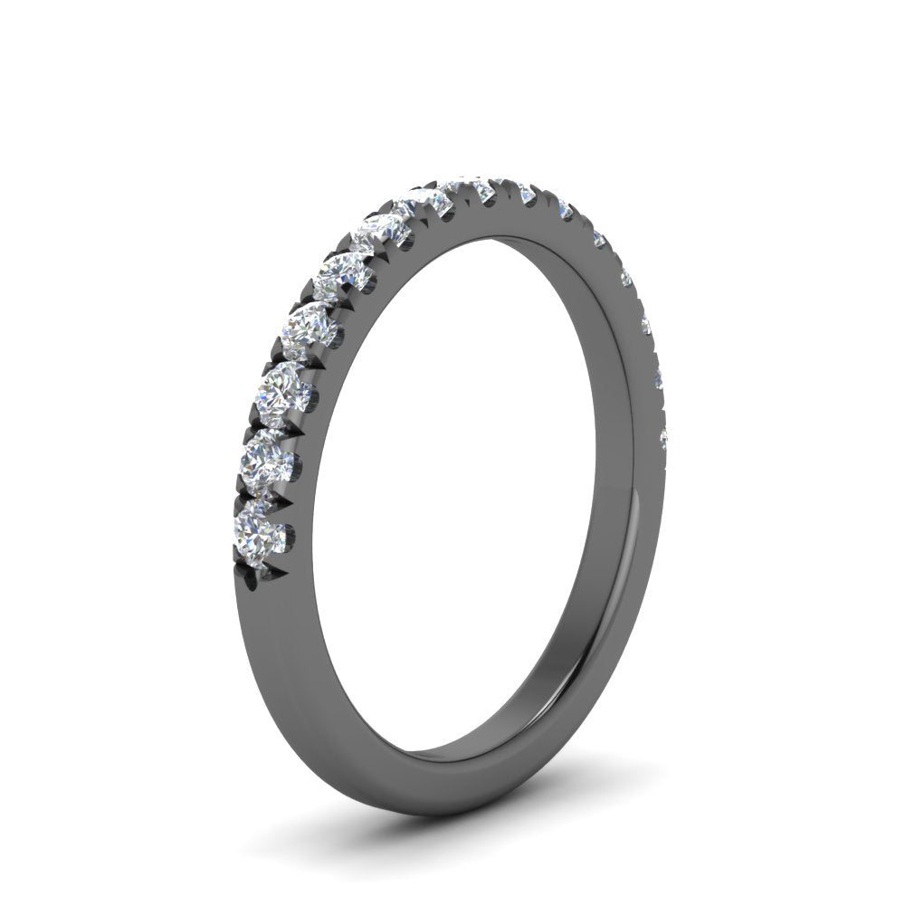 Half Eternity Scalloped Lab Diamond Ring 14K Gold