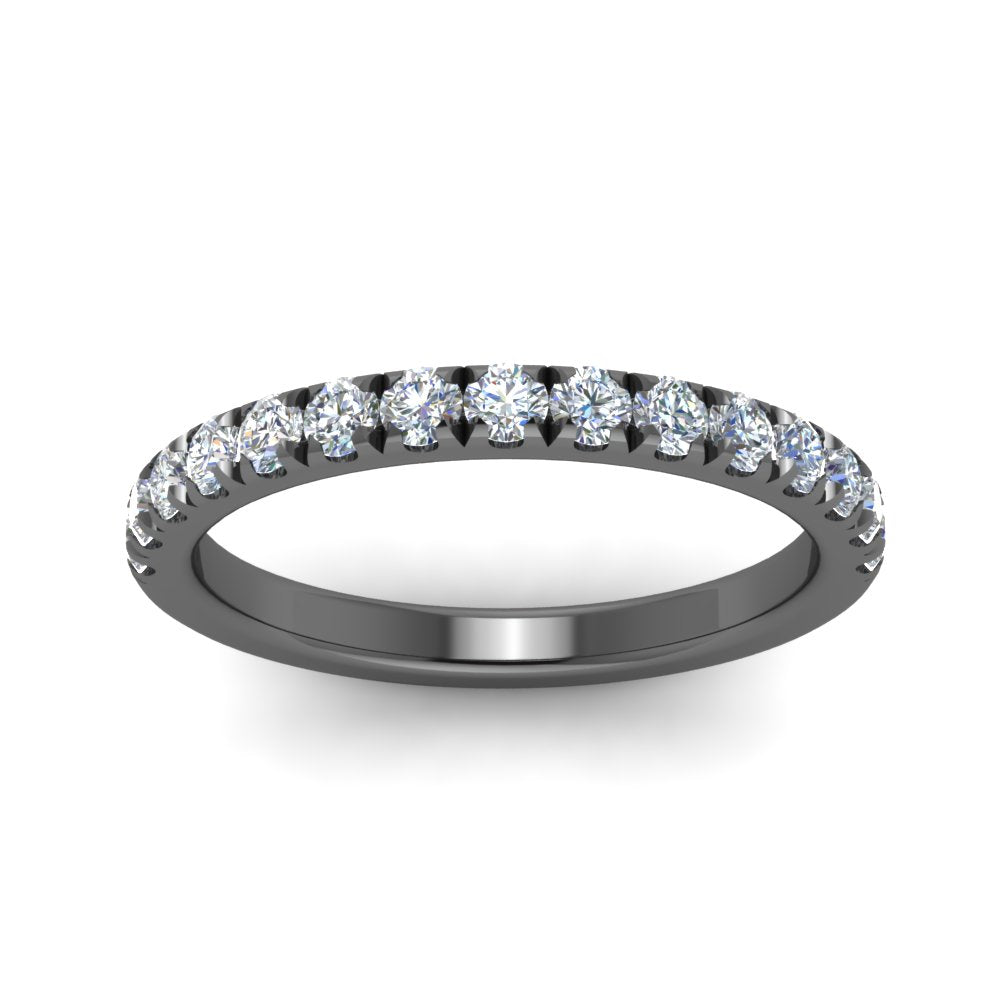 Half Eternity Scalloped Lab Diamond Ring 14K Gold