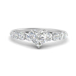 Load image into Gallery viewer, 0.50 To 5 Carat Lab Diamond Graduated Under Halo Engagement Ring 14K Gold
