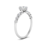 Load image into Gallery viewer, 0.50 To 5 Carat Lab Diamond Graduated Under Halo Engagement Ring 14K Gold
