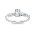 Load image into Gallery viewer, 0.50 To 5 Carat Graduated Common Prong Lab Diamond Petite Engagement Ring 14K Gold
