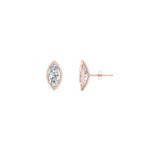 Load image into Gallery viewer, 0.50 To 5 Carat Lab Diamond Marquise Stud Bezel Set Earring For Women 14K Gold
