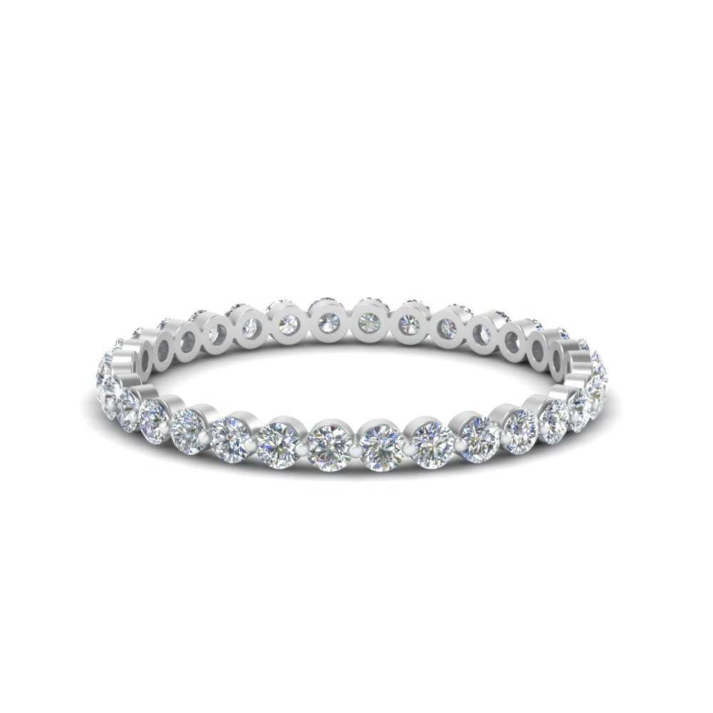 0.50 To 5 Carat Lab Diamond Single Prong Wedding Eternity Ring