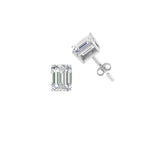 Load image into Gallery viewer, 1/2 To 5 Ctw Emerald Cut Basket Lab Diamond Stud Earring 14K Gold
