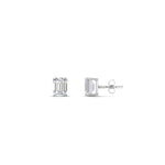 Load image into Gallery viewer, 1/2 To 5 Ctw Emerald Cut Basket Lab Diamond Stud Earring 14K Gold
