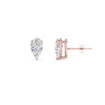 Load image into Gallery viewer, 1/2-5 Carat Pear Shaped Lab Created Diamond Stud Earring For Women 14K Gold
