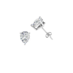 Load image into Gallery viewer, 1/2-5 Carat Pear Shaped Lab Created Diamond Stud Earring For Women 14K Gold
