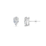 Load image into Gallery viewer, 1/2-5 Carat Pear Shaped Lab Created Diamond Stud Earring For Women 14K Gold
