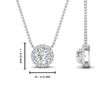 Load image into Gallery viewer, Half Carat Halo Lab Diamond Pendant 14K Gold
