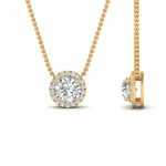 Load image into Gallery viewer, Half Carat Halo Lab Diamond Pendant 14K Gold
