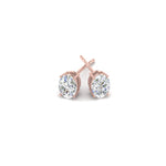 Load image into Gallery viewer, 1/2 To 5 Ctw Oval Cut Basket Lab Diamond Stud Earring 14K Gold
