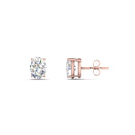 Load image into Gallery viewer, 1/2 To 5 Ctw Oval Cut Basket Lab Diamond Stud Earring 14K Gold
