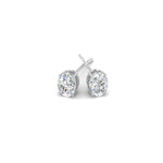 Load image into Gallery viewer, 1/2 To 5 Ctw Oval Cut Basket Lab Diamond Stud Earring 14K Gold
