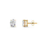 Load image into Gallery viewer, 1/2 To 5 Ctw Oval Cut Basket Lab Diamond Stud Earring 14K Gold
