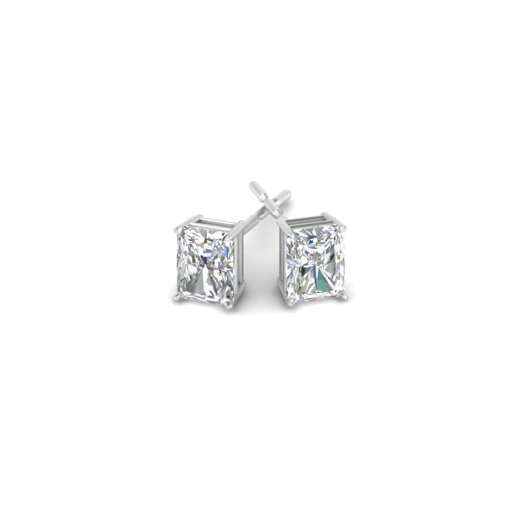 1/2 To 5 Carat Radiant Cut Lab Created Diamond Women Stud Earring 14K Gold