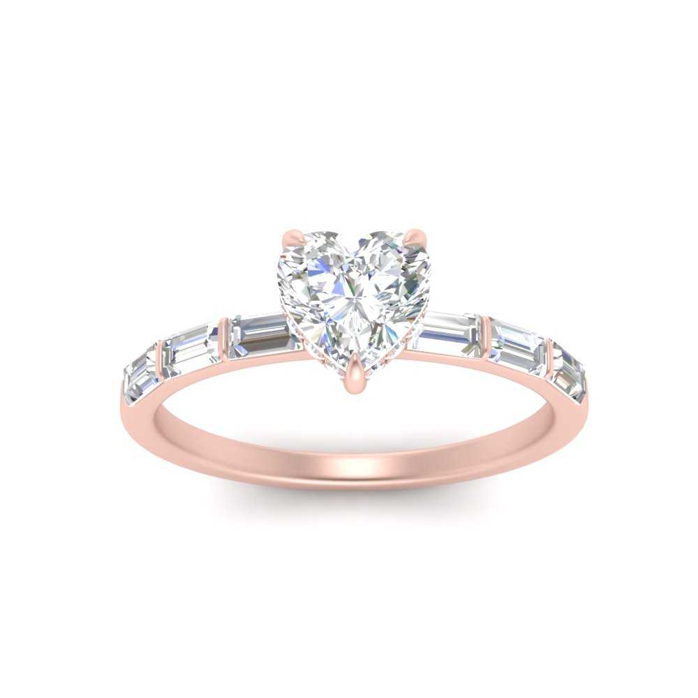 Lab Grown Heart Cut Diamond Halo Engagement Rings 14K Yellow Gold