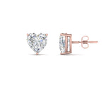 Load image into Gallery viewer, 1/2 To 4 Carat Heart Shaped Lab Created Diamond Stud Earring 14K Gold
