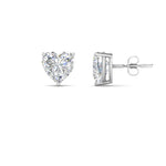 Load image into Gallery viewer, 1/2 To 4 Carat Heart Shaped Lab Created Diamond Stud Earring 14K Gold
