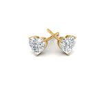 Load image into Gallery viewer, 1/2 To 4 Carat Heart Shaped Lab Created Diamond Stud Earring 14K Gold
