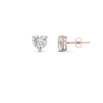 Load image into Gallery viewer, 1/2 To 4 Carat Heart Shaped Lab Created Diamond Stud Earring 14K Gold
