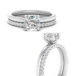 Load image into Gallery viewer, 1/2 To 5 Carat Half Eternity Wedding Band with Lab Diamond Hidden Halo Ring 14K Gold
