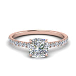 Load image into Gallery viewer, Lab diamond Petite Halo Engagement Rings 14K Gold
