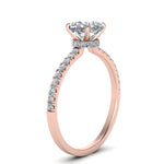 Load image into Gallery viewer, Lab diamond Petite Halo Engagement Rings 14K Gold
