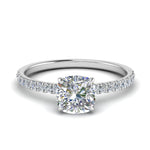 Load image into Gallery viewer, Lab diamond Petite Halo Engagement Rings 14K Gold
