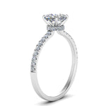 Load image into Gallery viewer, Lab diamond Petite Halo Engagement Rings 14K Gold
