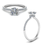 Load image into Gallery viewer, Lab diamond Petite Halo Engagement Rings 14K Gold
